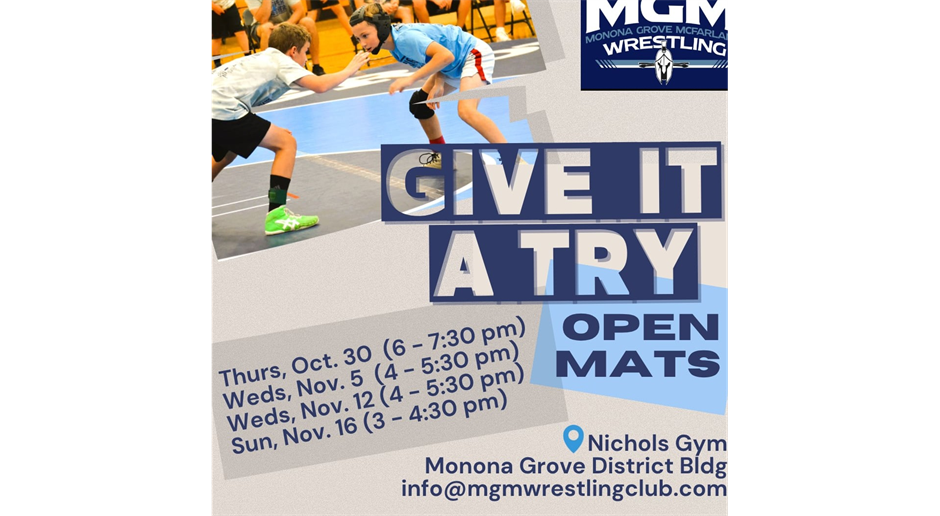 New Wrestler Open Mats